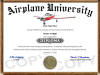 airplane diploma