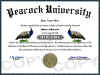 peacock diploma