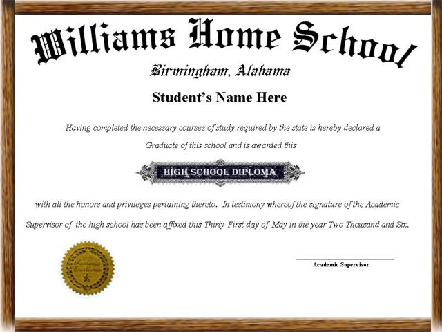 high school diploma